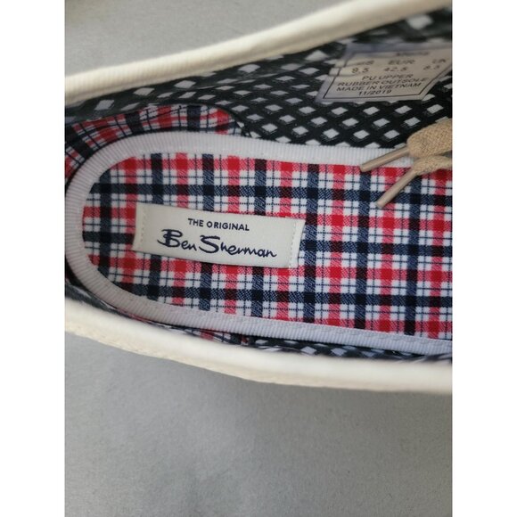 Ben Sherman MADISON Oxford Perforated Beige Lace Up Sneakers Men's Size 9.5 - Picture 8 of 9